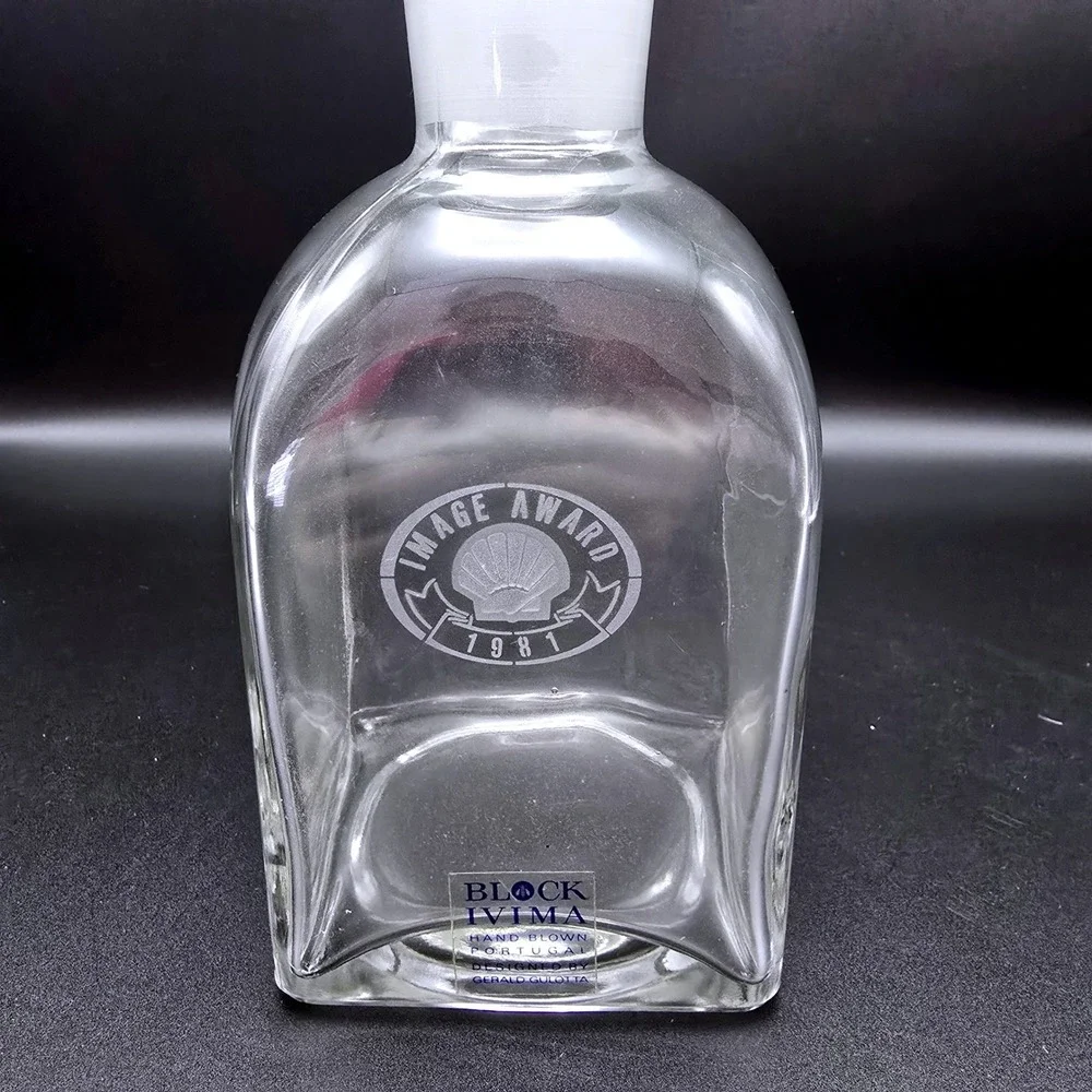 Block Ivima Hand Blown‎ Glass Decanter Image Award 1981 Designed Gerald Culotta